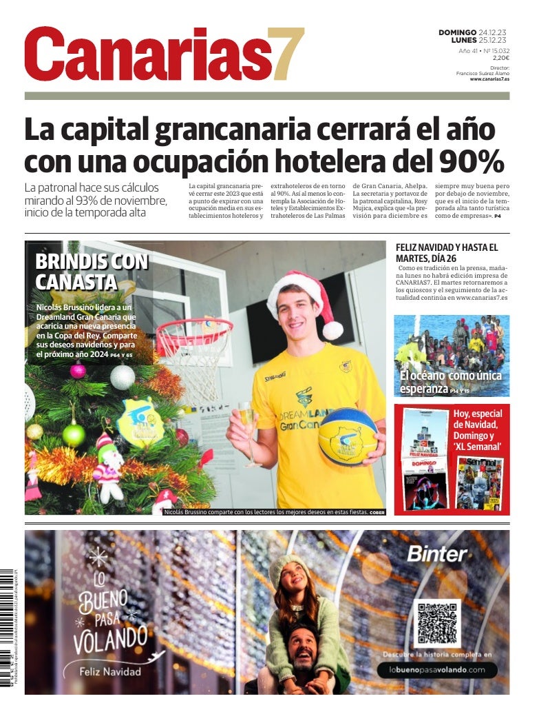 Portada Canarias7 24-12-2023