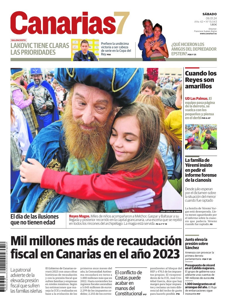 Portada Canarias7 06-01-2024