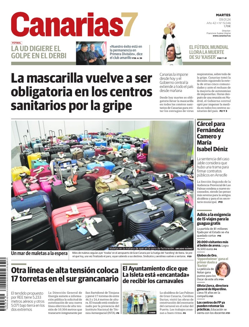 Portada Canarias7 09-01-2024