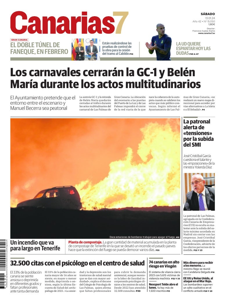 Portada Canarias7 13-01-2024