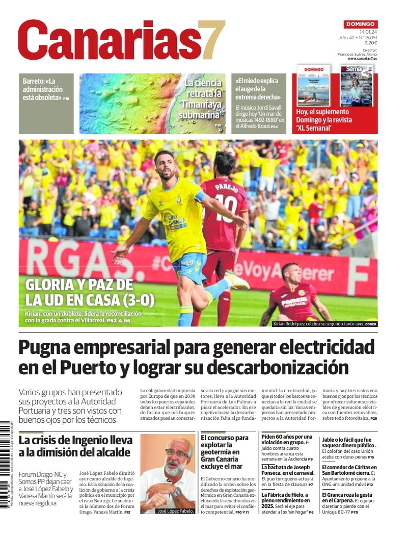 Portada Canarias7 14-01-2024