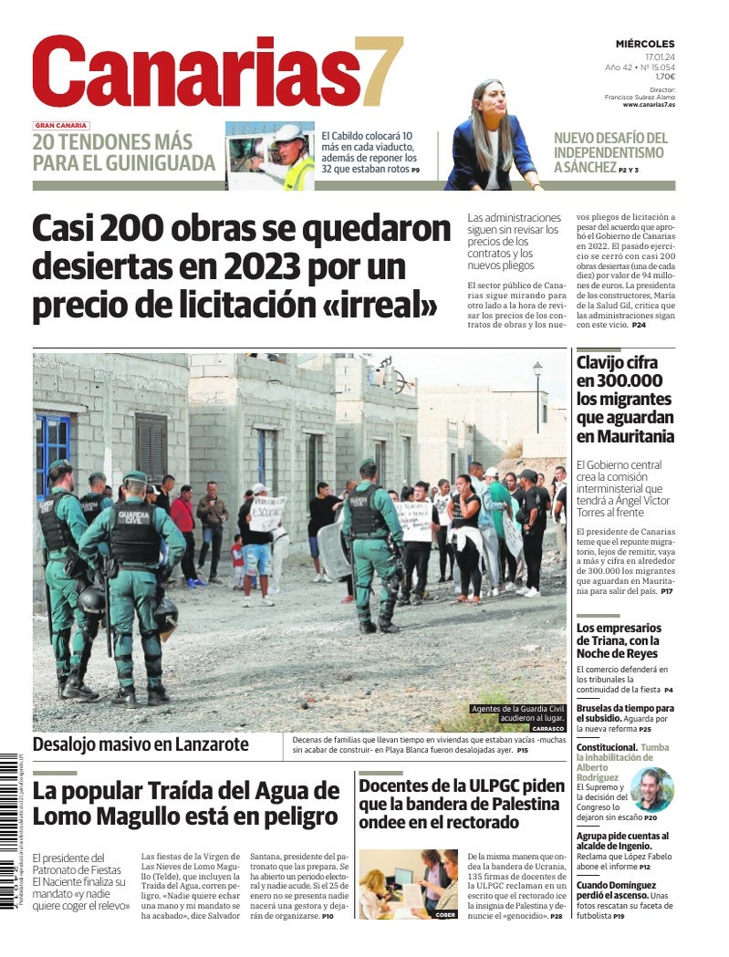 Portada Canarias7 17-01-2024
