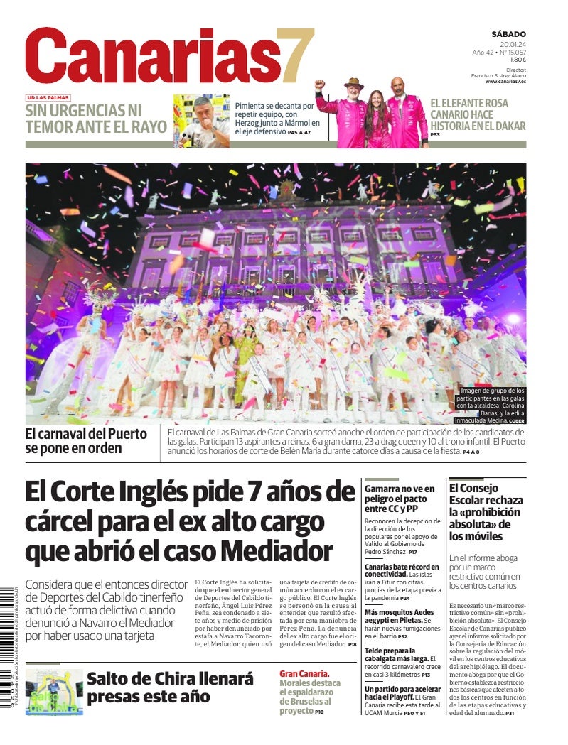 Portada Canarias7 20-01-2024