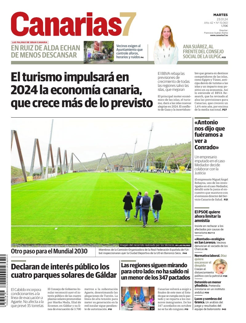 Portada Canarias7 23-01-2024