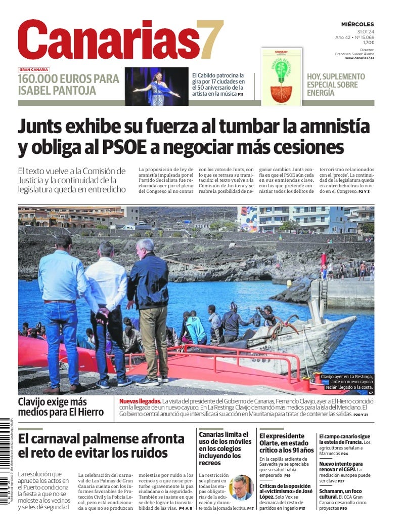 Portada Canarias7 31-01-2024