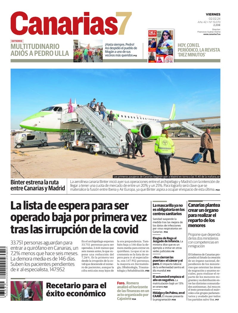 Portada Canarias7 02-02-2024