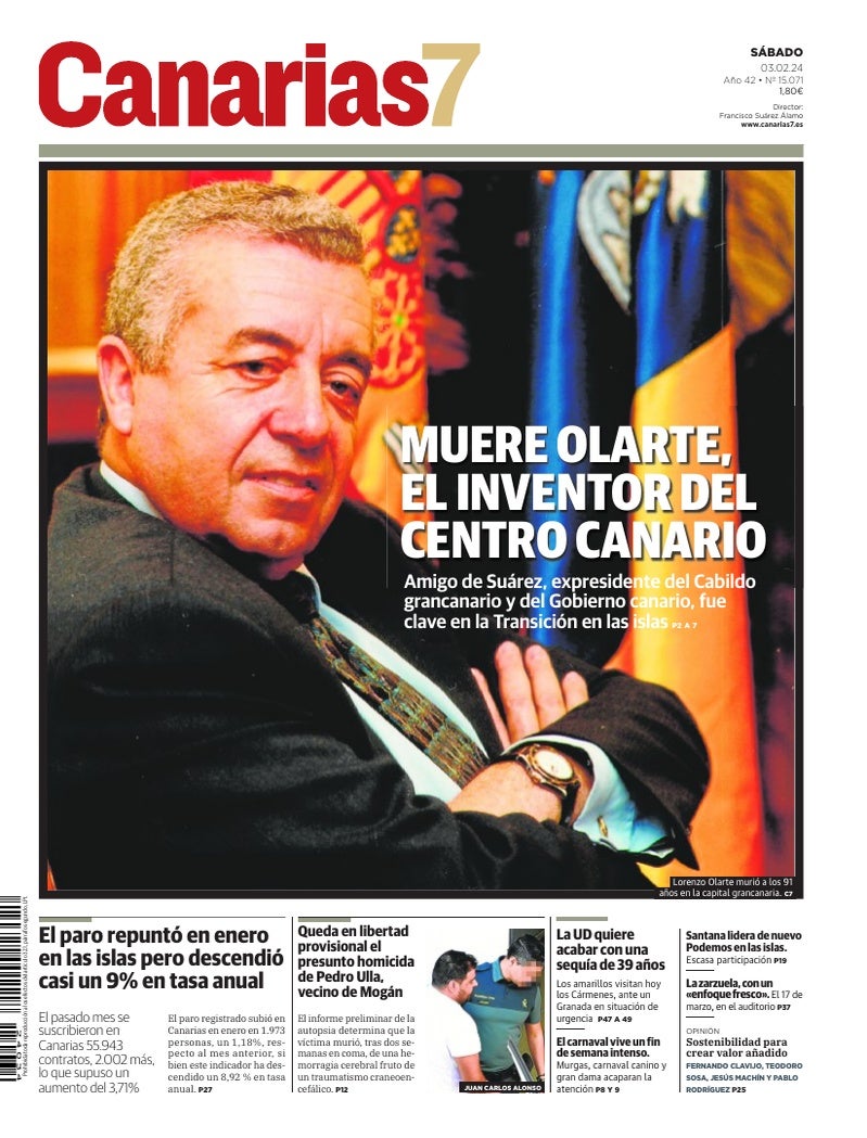 Portada Canarias7 03-02-2024