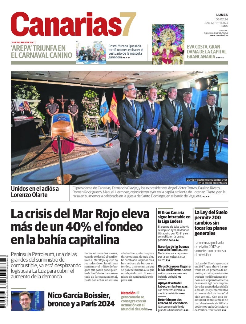 Portada Canarias7 05-02-2024