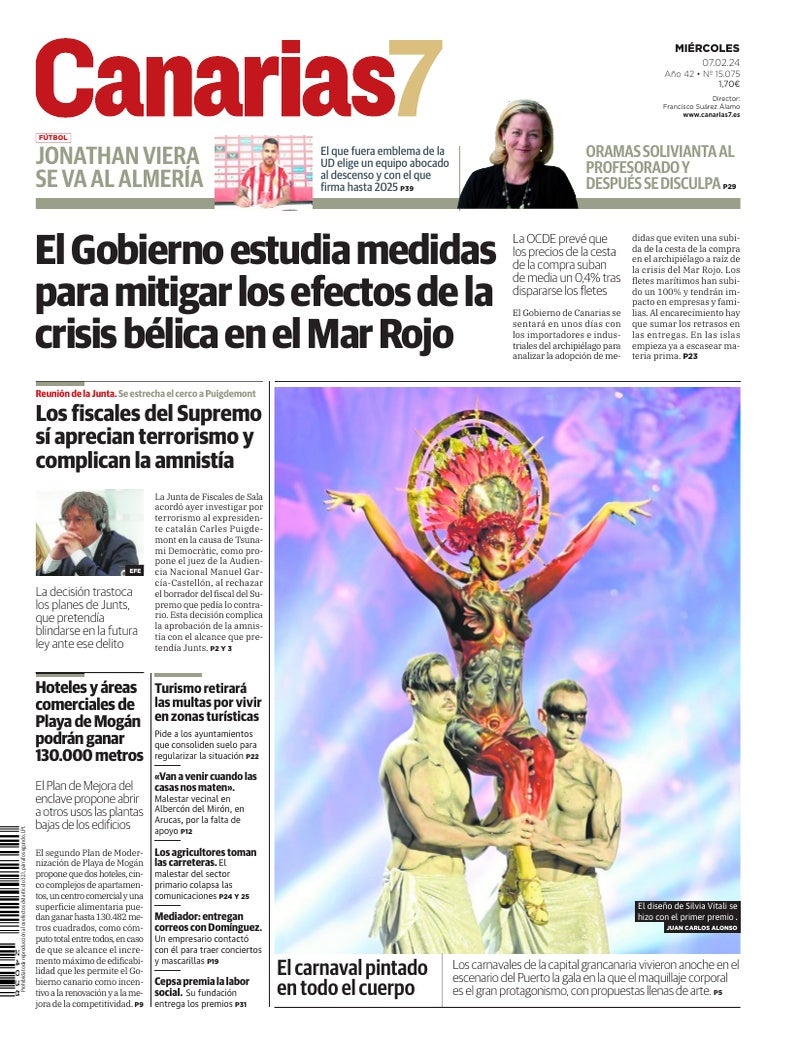 Portada Canarias7 07-02-2024