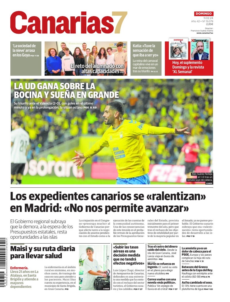 Portada Canarias7 11-02-2024