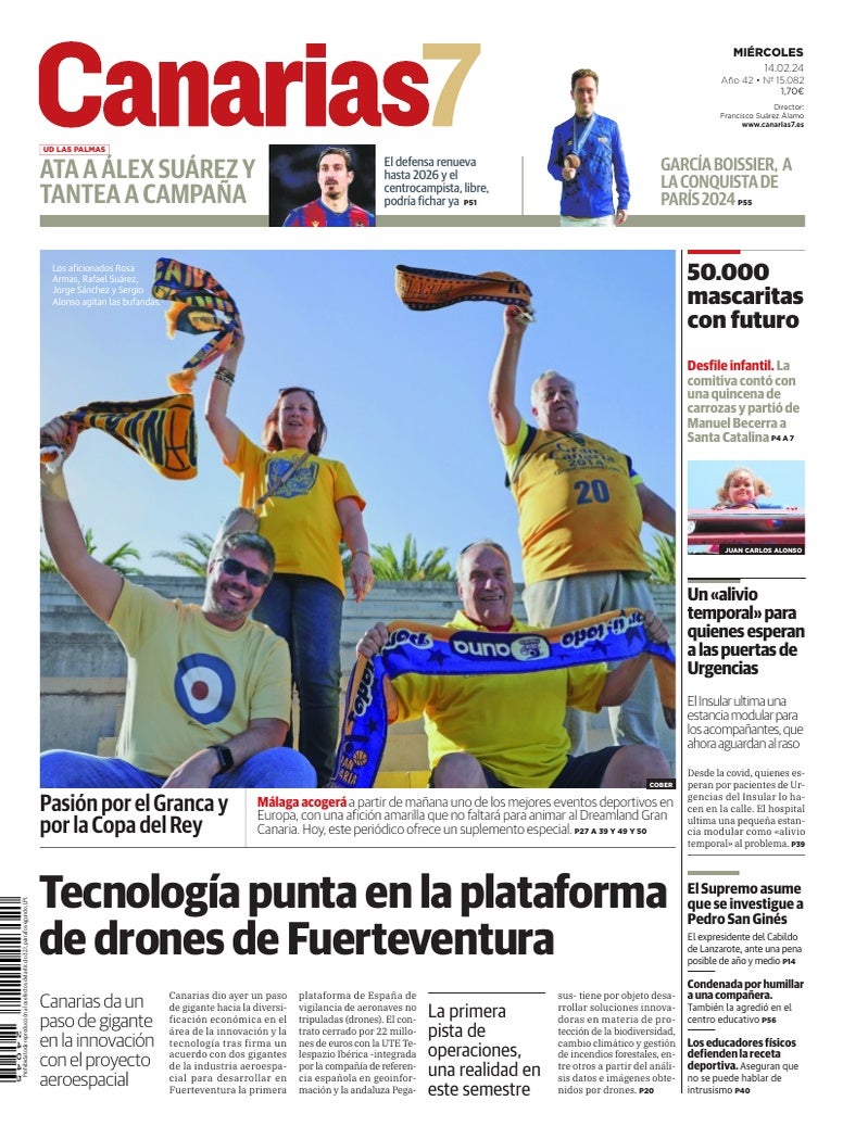 Portada Canarias7 14-02-2024