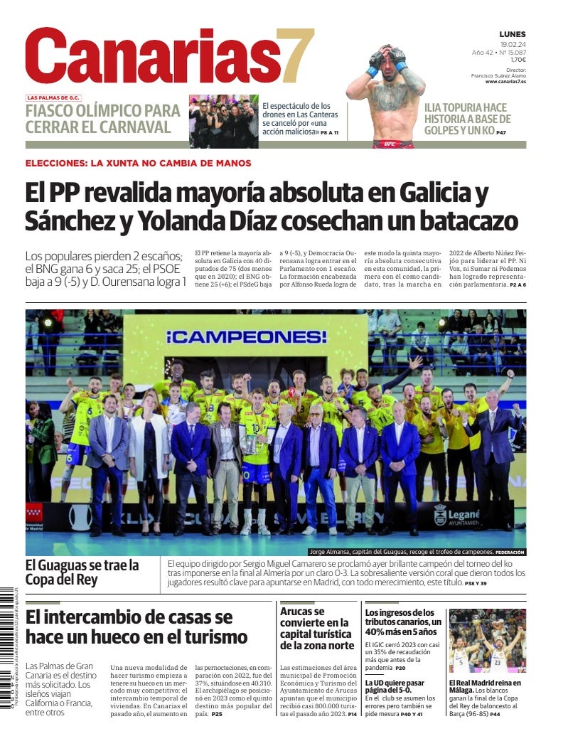 Portada Canarias7 19-02-2024