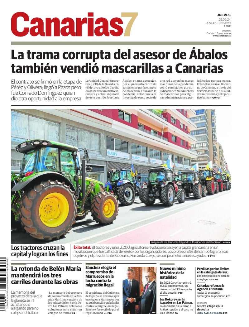 Portada Canarias7 22-02-2024