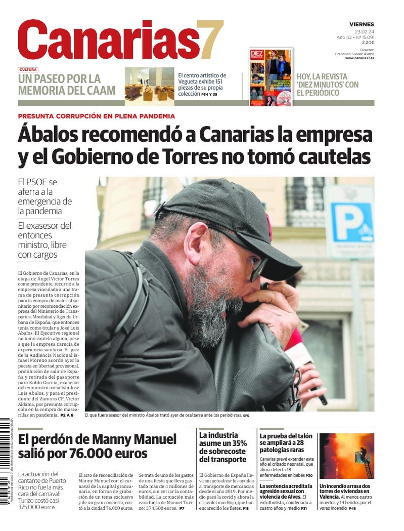 Portada Canarias7 23-02-2024