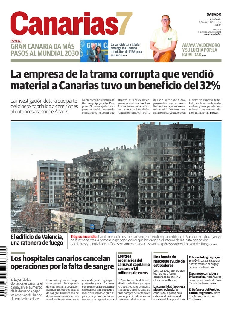 Portada Canarias7 24-02-2024