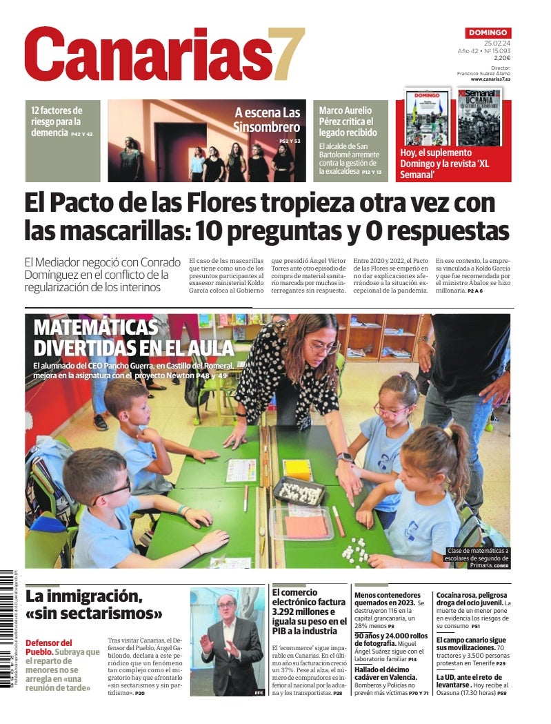 Portada Canarias7 25-02-2024