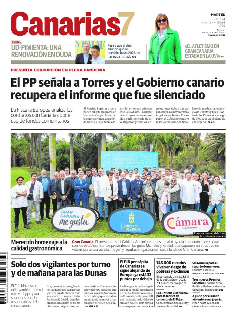 Portada Canarias7 27-02-2024