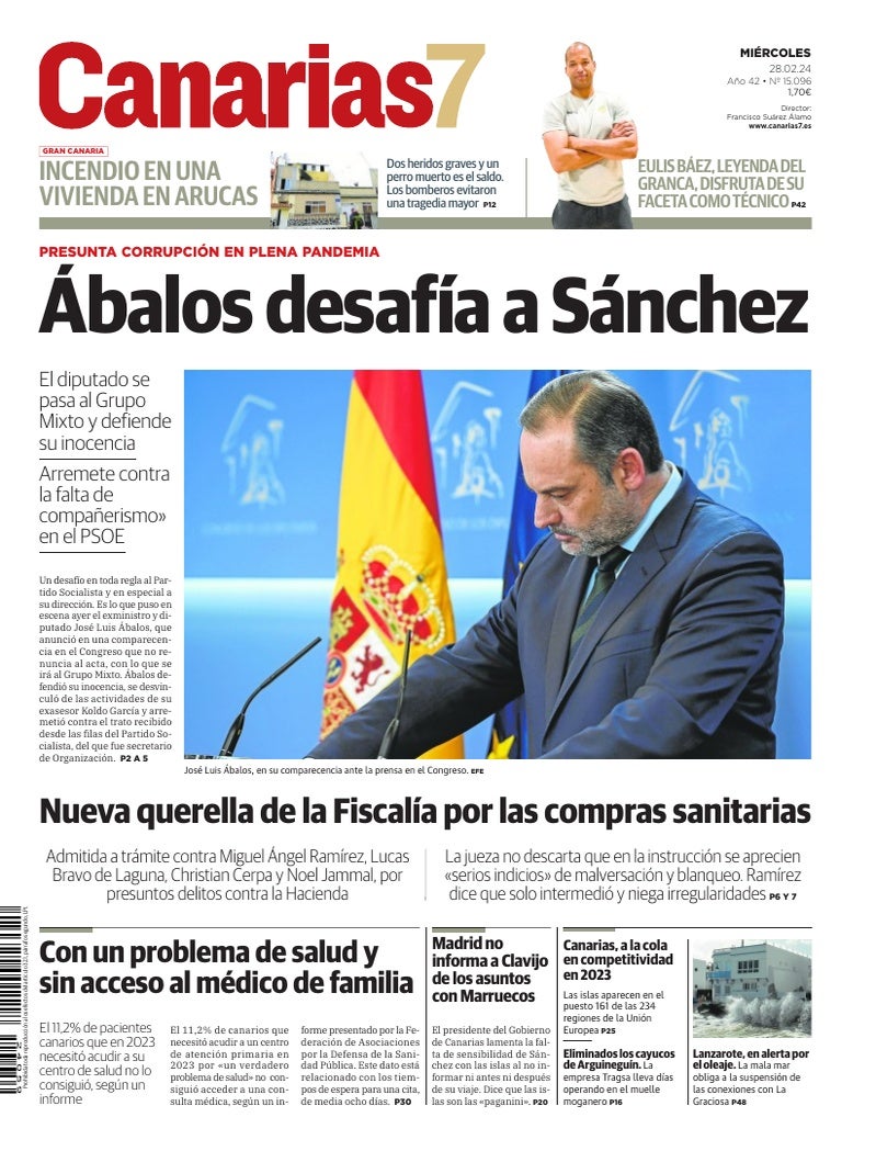 Portada Canarias7 28-02-2024