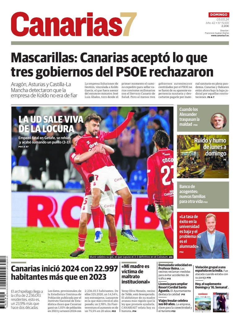 Portada Canarias7 03-03-2024