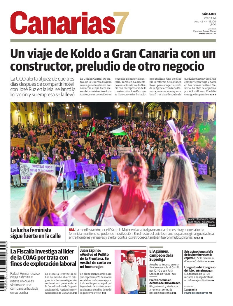 Portada Canarias7 09-03-2024