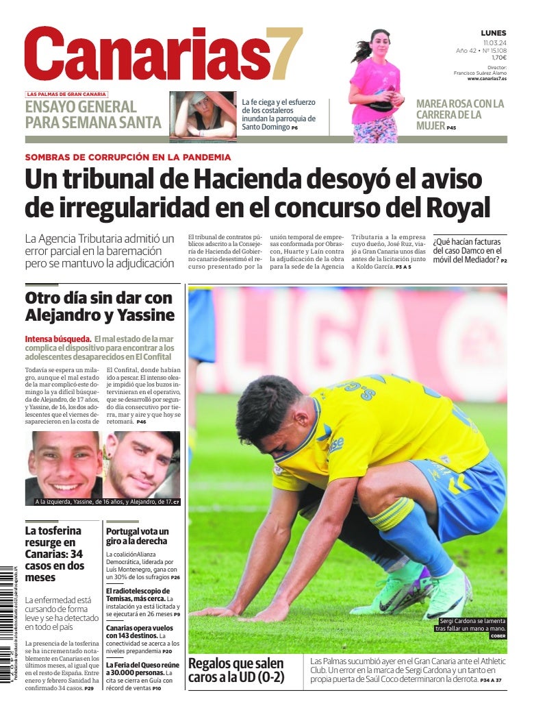 Portada Canarias7 11-03-2024