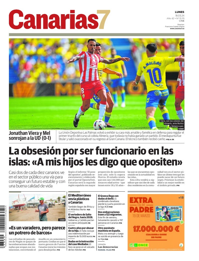 Portada Canarias7 18-03-2024