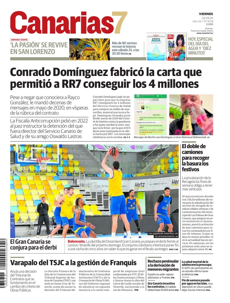Portada Canarias7 22-03-2024