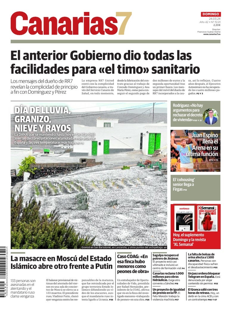 Portada Canarias7 24-03-2024