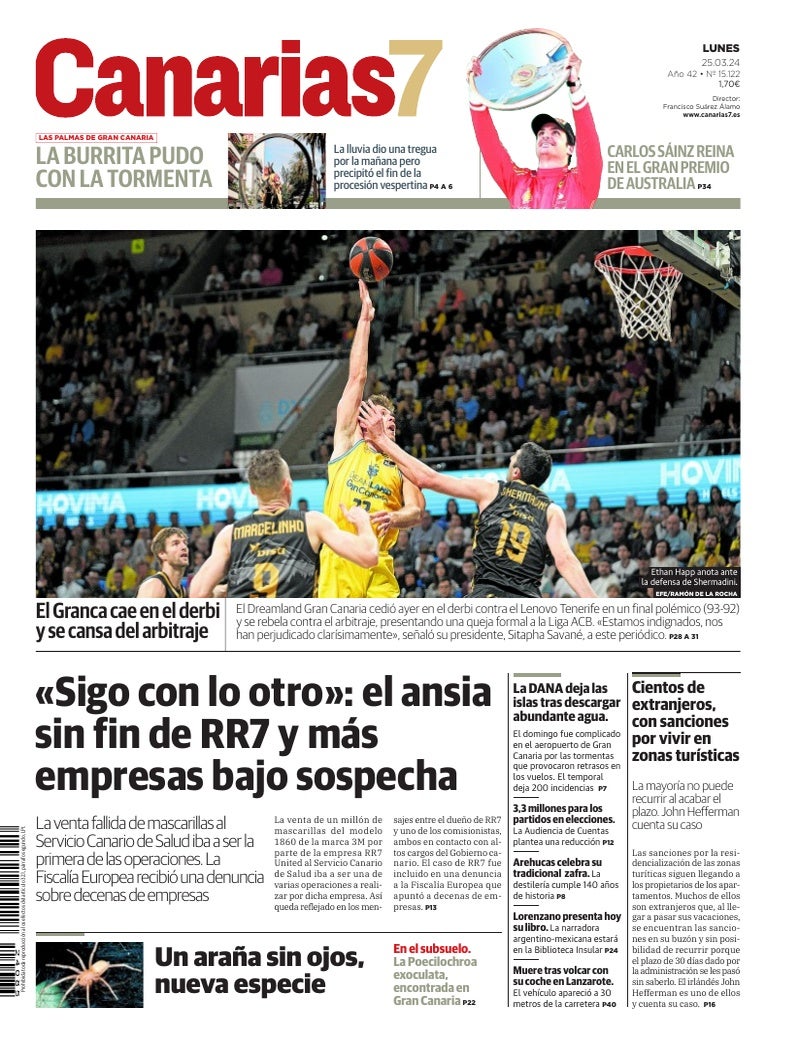 Portada Canarias7 25-03-2024