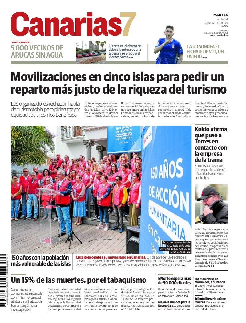 Portada Canarias7 02-04-2024