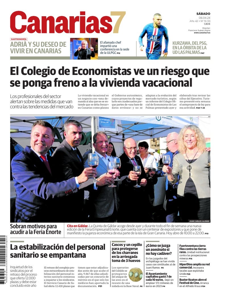Portada Canarias7 06-04-2024