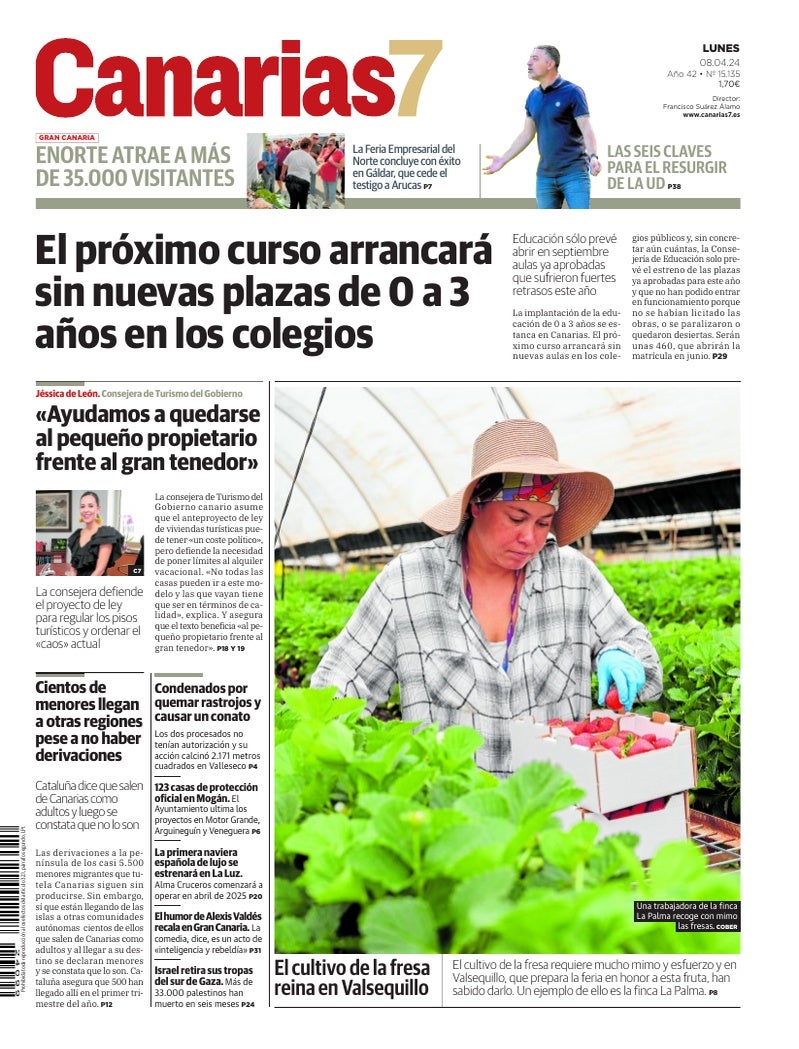 Portada Canarias7 08-04-2024