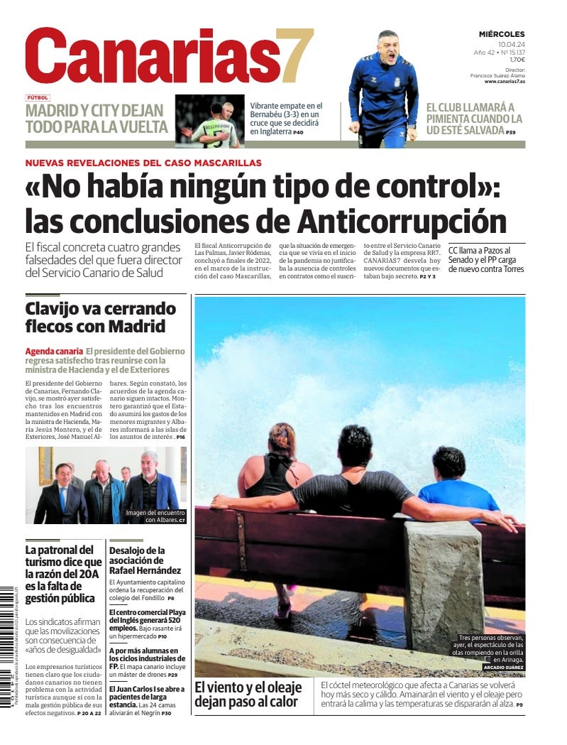 Portada Canarias7 10-04-2024