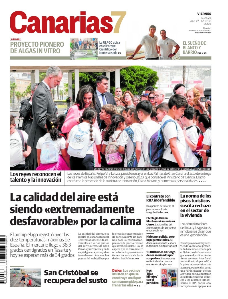 Portada Canarias7 12-04-2024