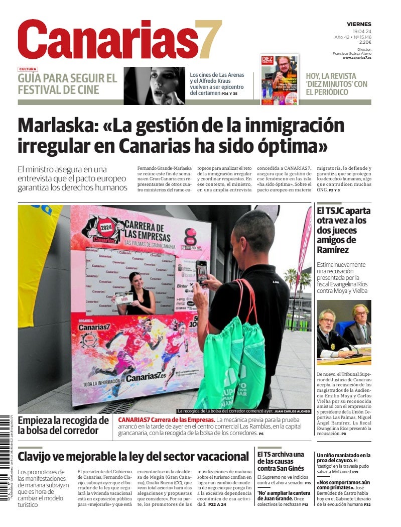 Portada Canarias7 19-04-2024