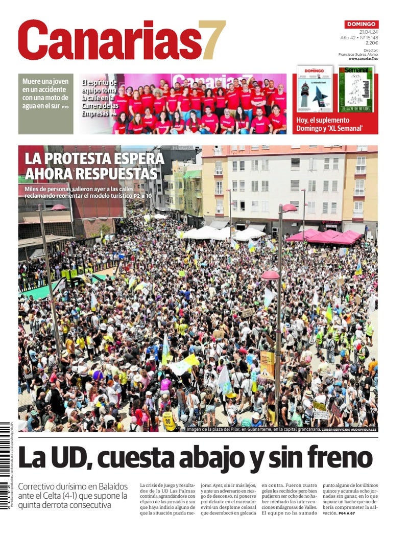 Portada Canarias7 21-04-2024