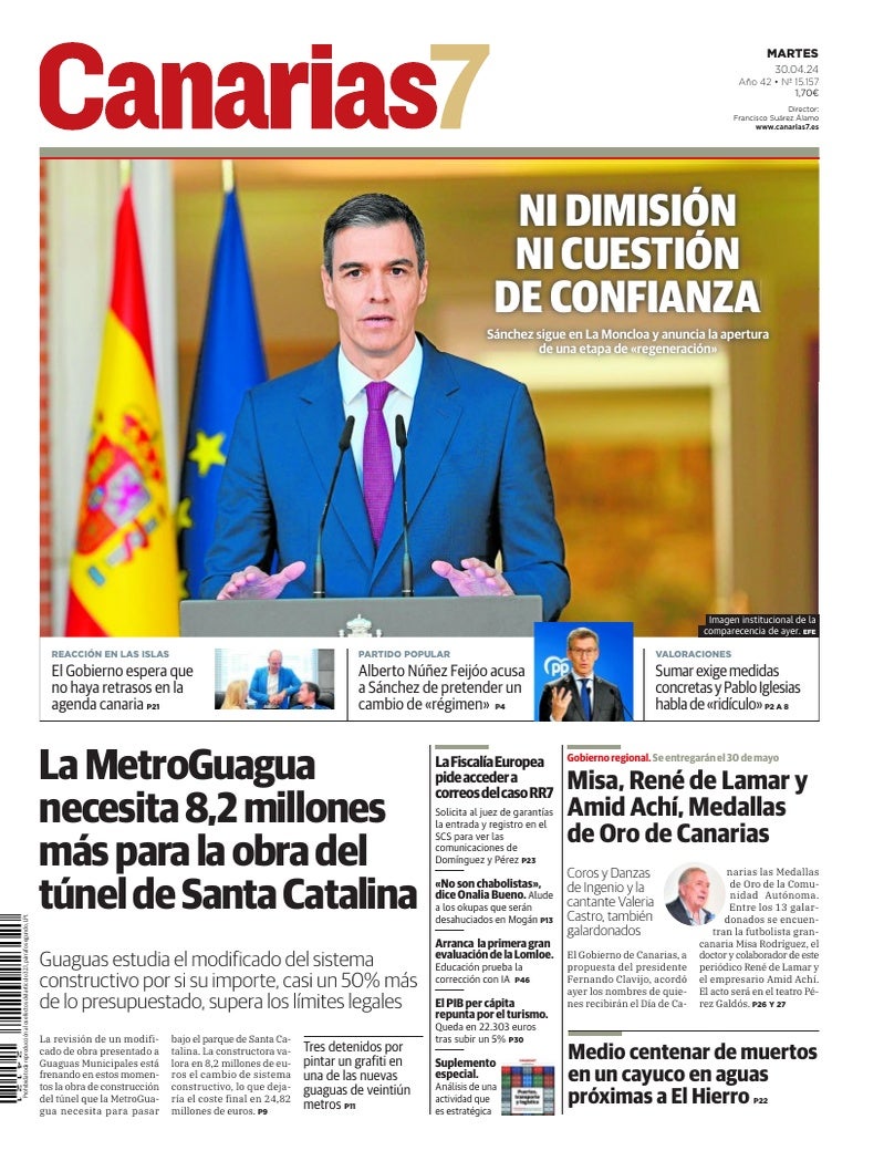 Portada Canarias7 30-04-2024