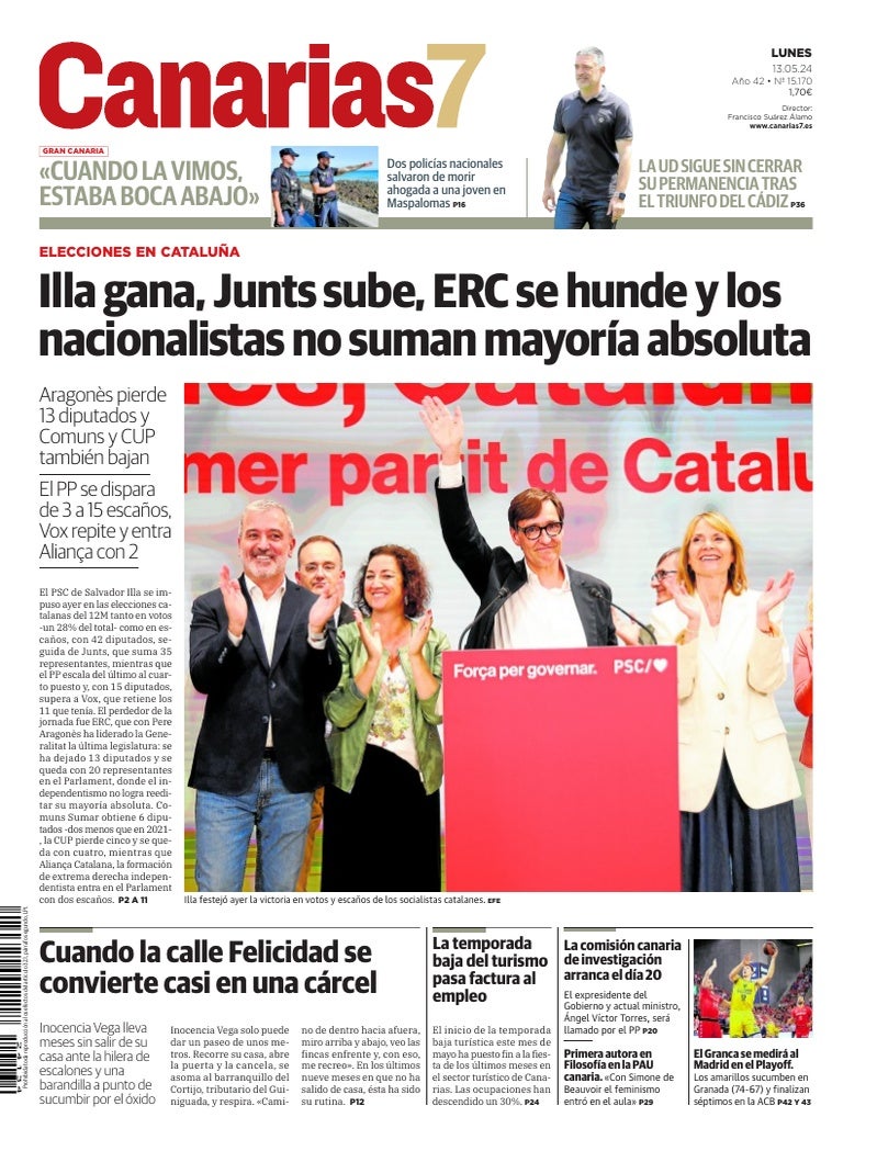 Portada Canarias7 13-05-2024