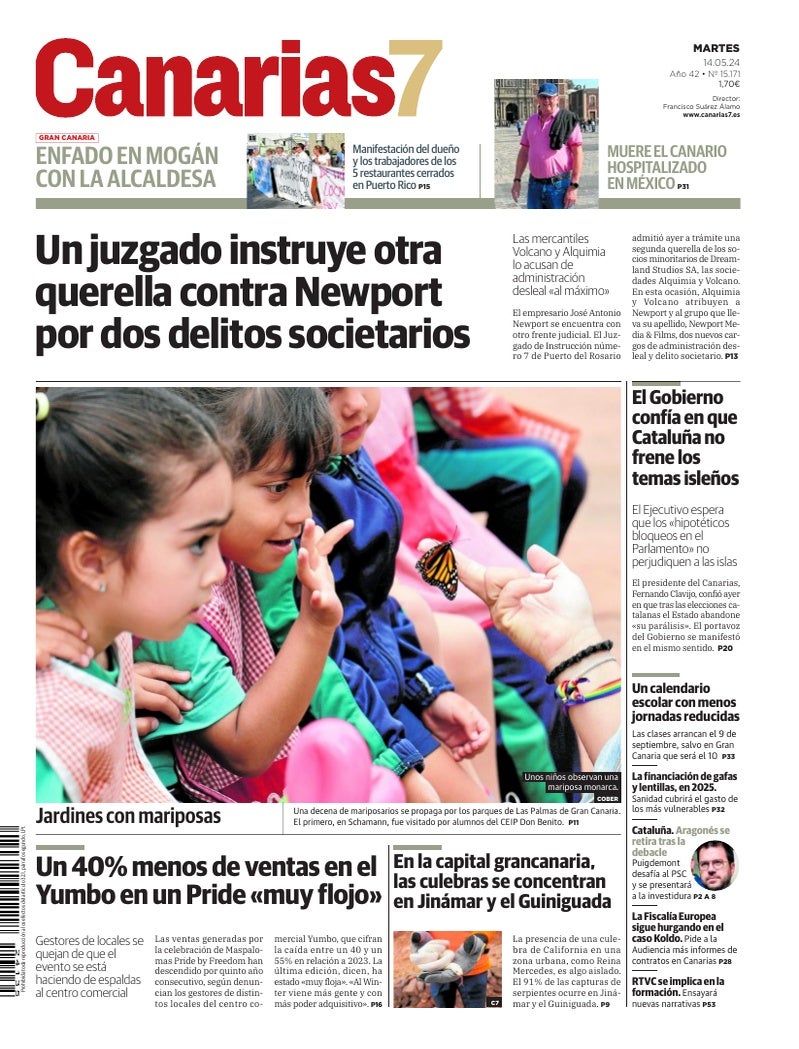 Portada Canarias7 14-05-2024