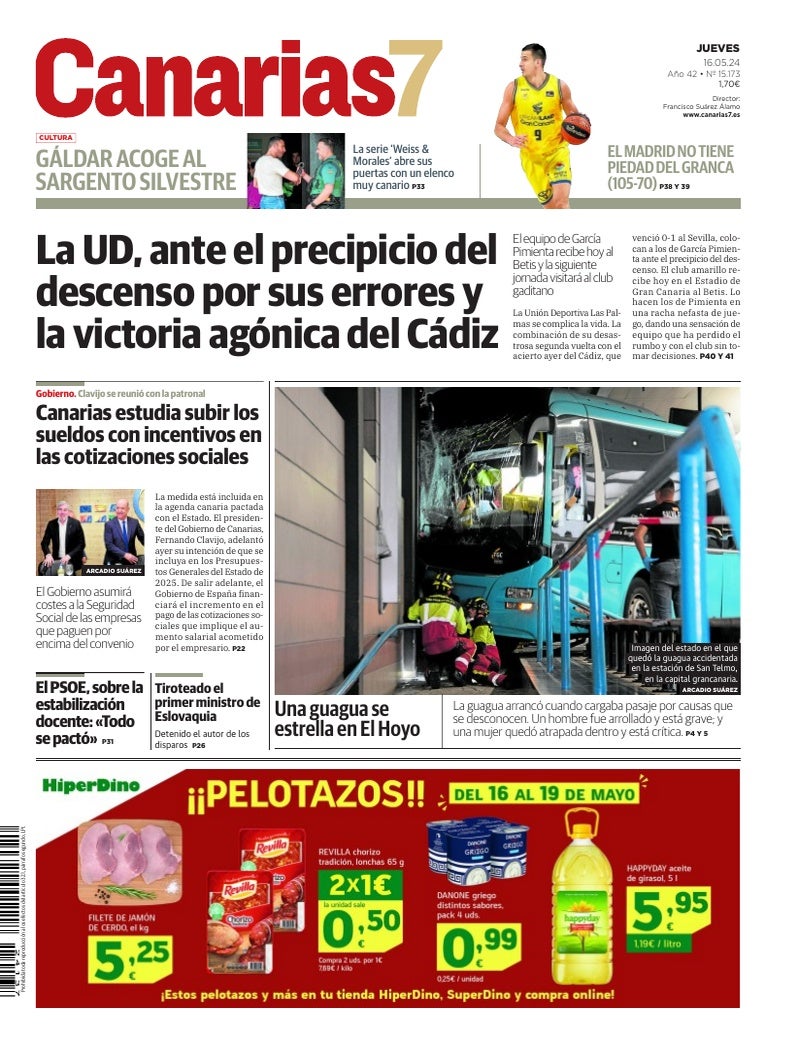 Portada Canarias7 16-05-2024
