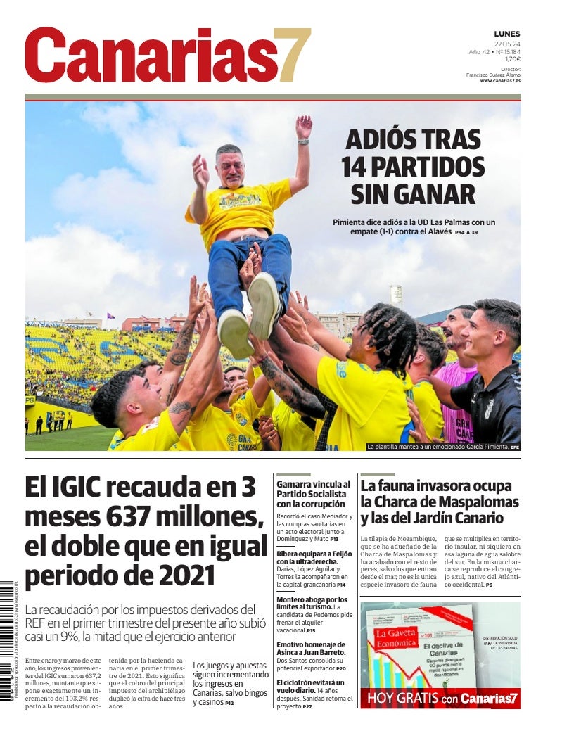 Portada Canarias7 27-05-2024