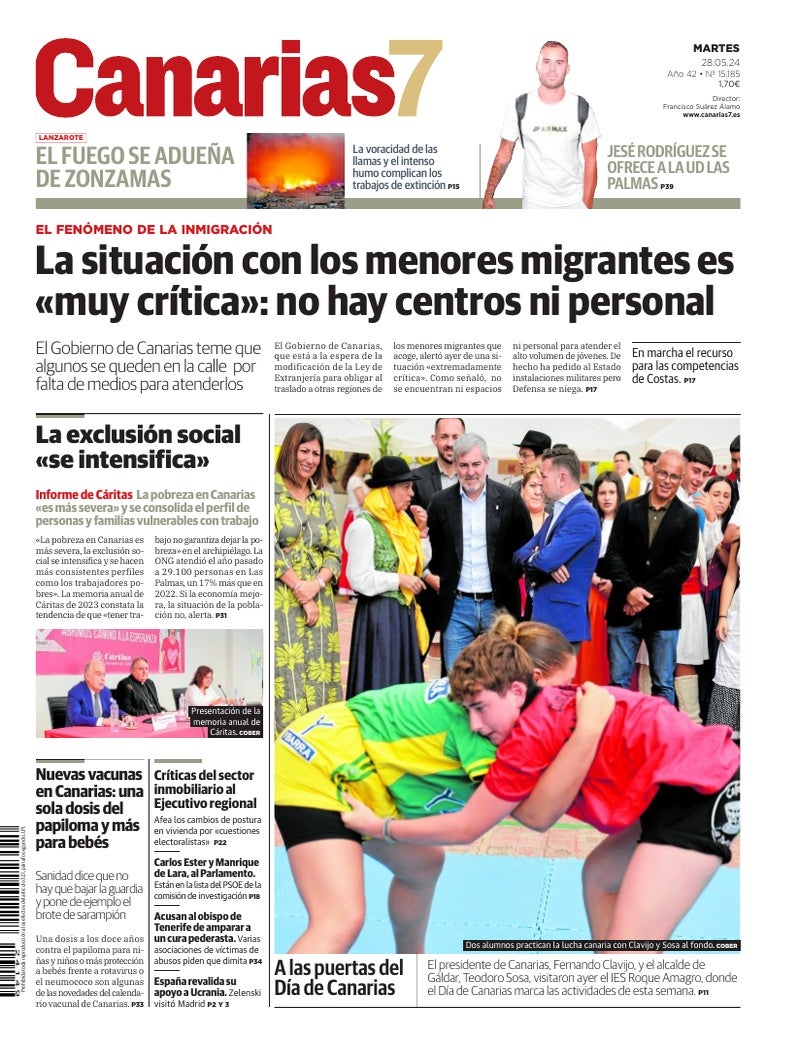 Portada Canarias7 28-05-2024