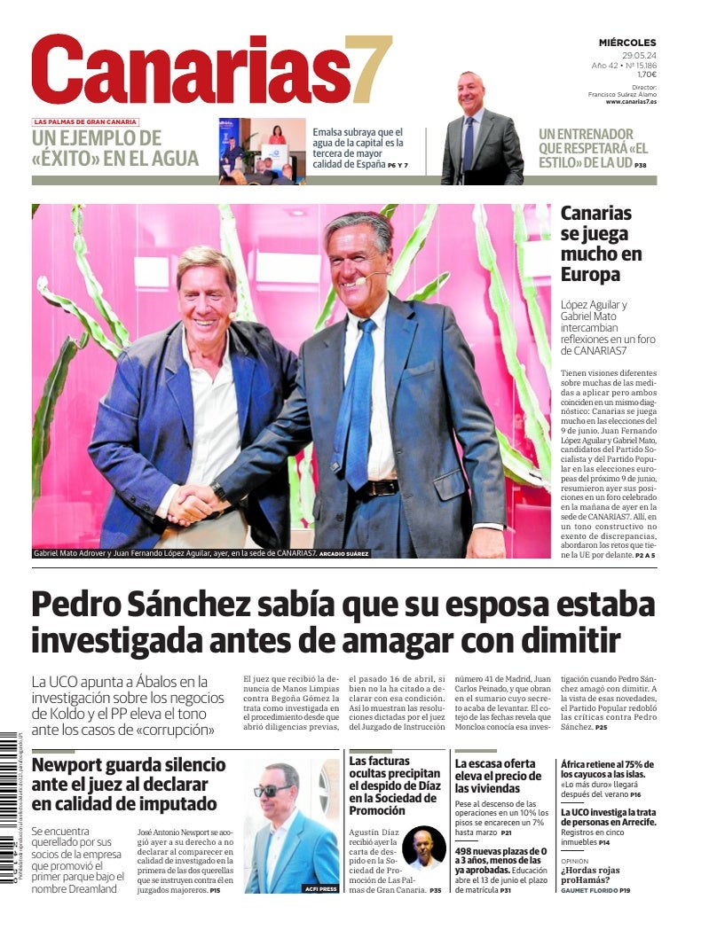 Portada Canarias7 29-05-2024