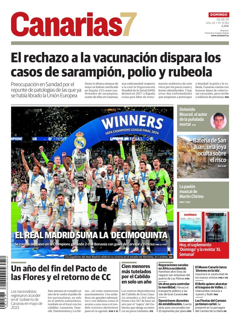 Portada Canarias7 02-06-2024