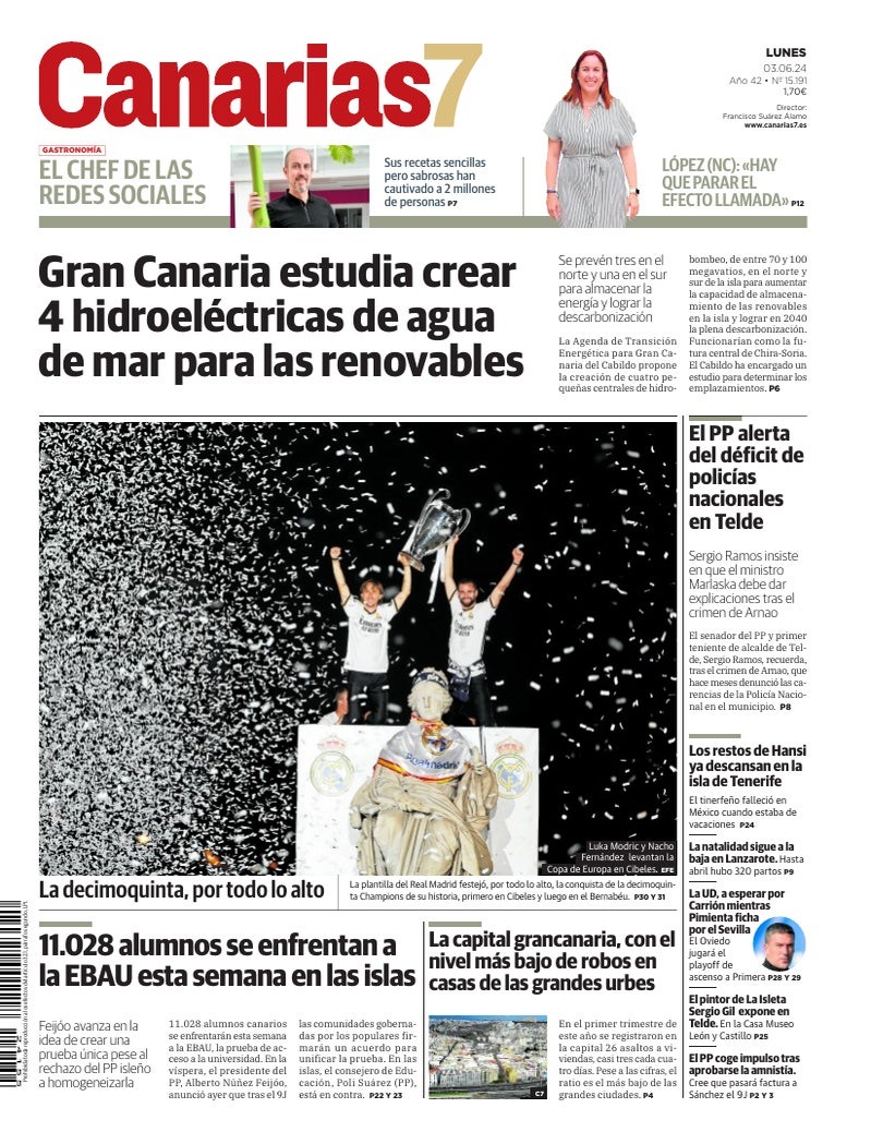 Portada Canarias7 03-06-2024