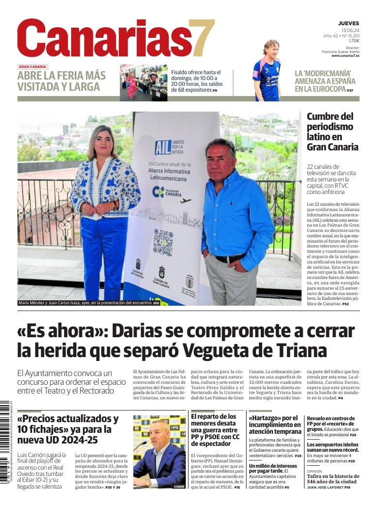Portada Canarias7 13-06-2024