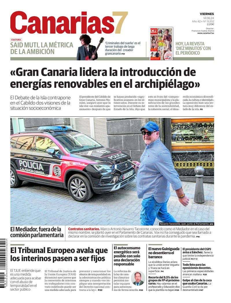 Portada Canarias7 14-06-2024