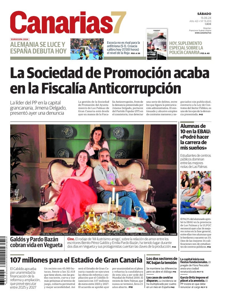 Portada Canarias7 15-06-2024