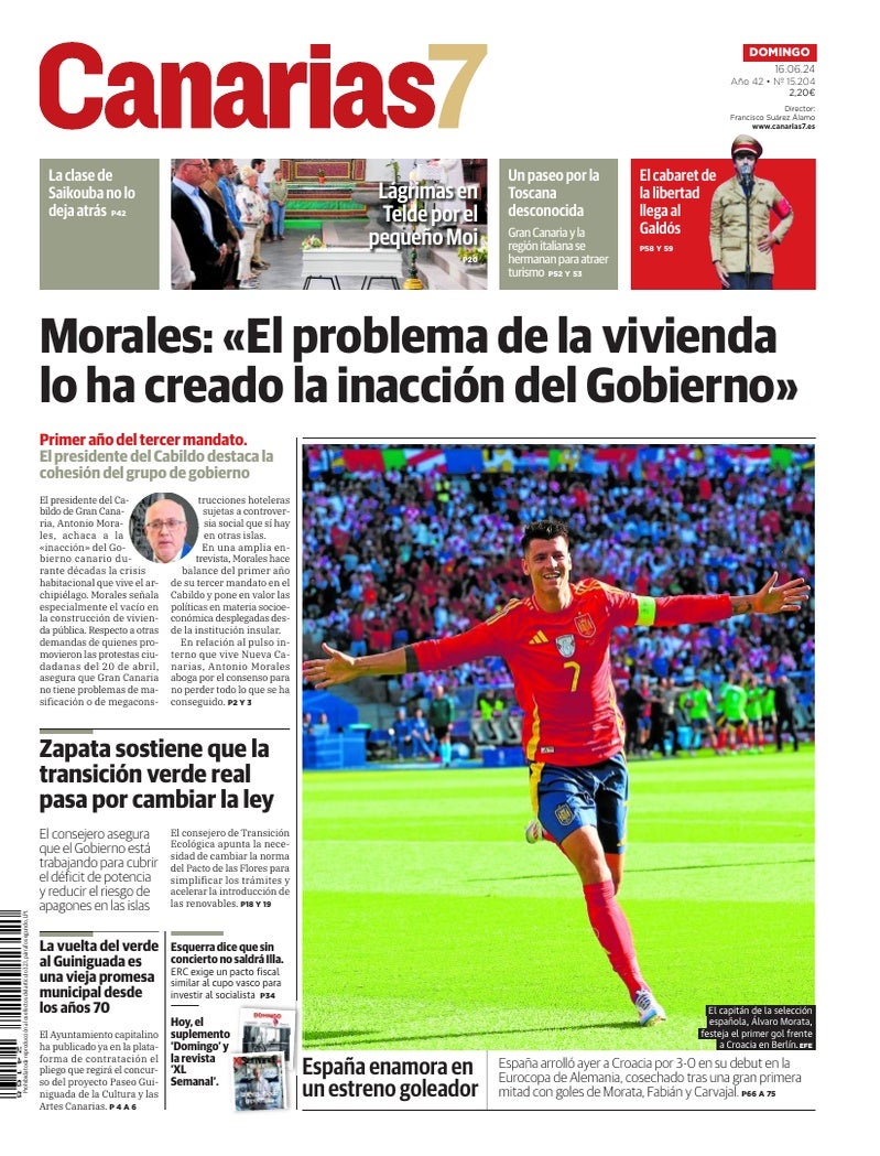 Portada Canarias7 16-06-2024