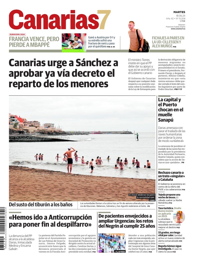 Portada Canarias7 18-06-2024